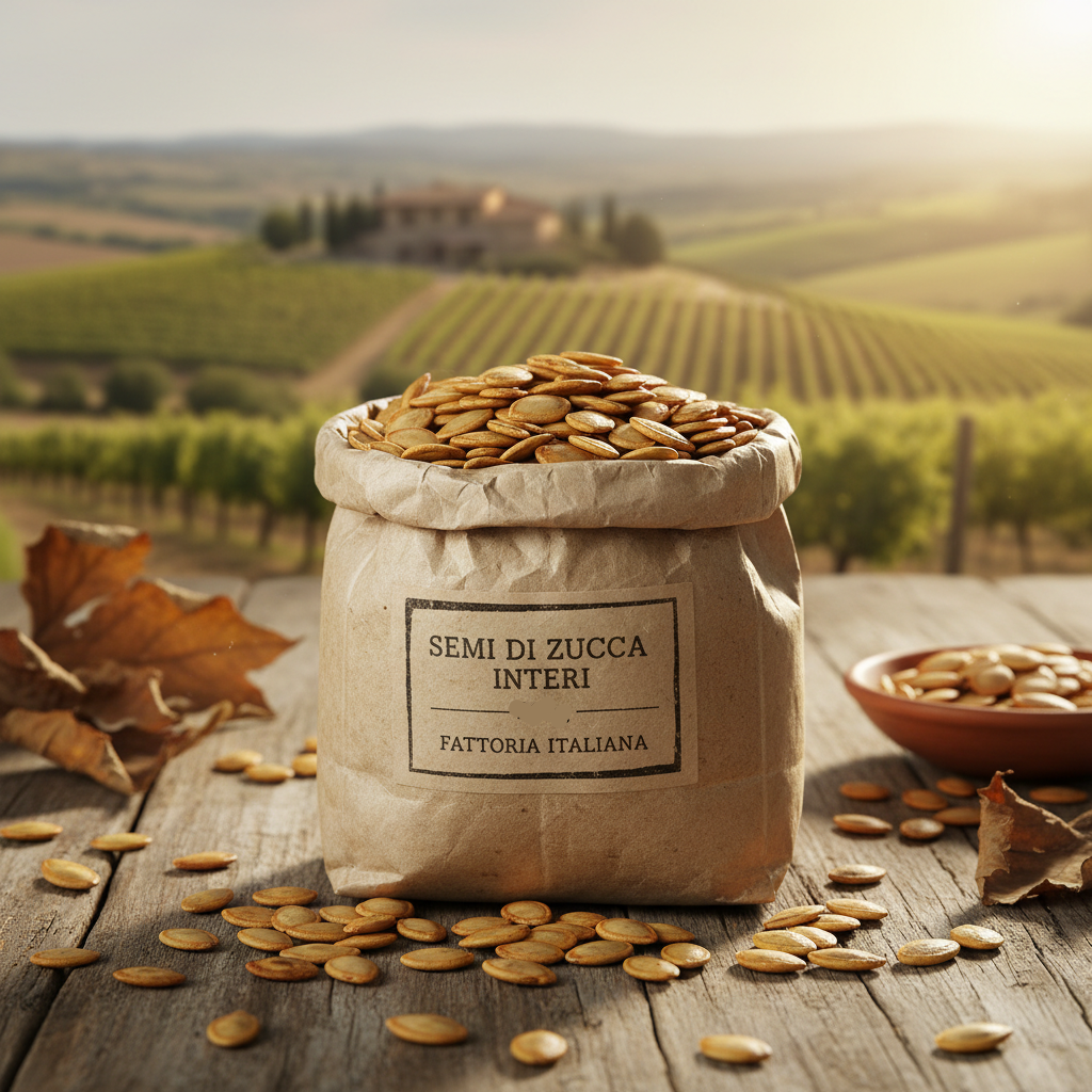 Sacchetto di semi di zucca con guscio da 200g